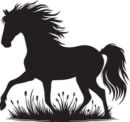 Horse Silhouettes Horse EPS Vector Strong Horse Clipart	
