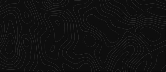 Abstract outline topographic contour map background. Dark texture background for your perfect interior.  Old paper texture design .geographical map Imitation.
