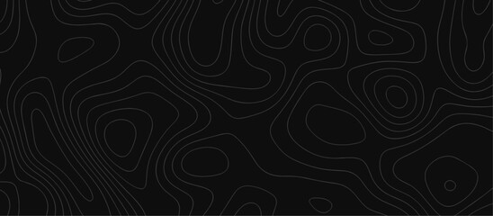 Abstract outline topographic contour map background. Dark texture background for your perfect interior.  Old paper texture design .geographical map Imitation.