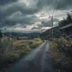 Wide Angle Japanese Countryside