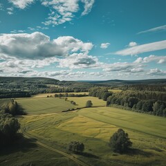 Wide Angle Swedish Countryside