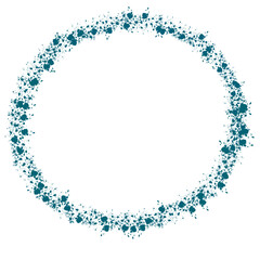 frame with snowflakes