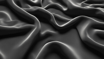Obraz premium Close-up of black velvet. Fabric texture. Folds of velvet cloth