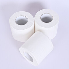 white tissue tissue roll isolate over white background.