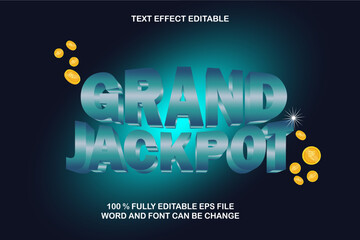 TEXT EFFECT EDITABLE GRAND JACKPOT EPS FILE 