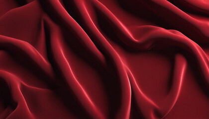 Obraz premium Fabric texture. Red velvet. Folds of velvet fabric. Soft focus