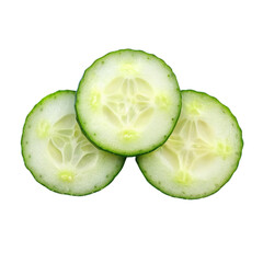 a fresh Cucumber on transparent background