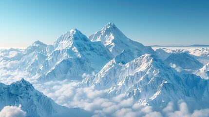 Fototapeta na wymiar Majestic Snow-Capped Mountain Range