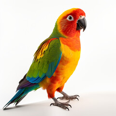 photo of a parrot on a white background сreated with Generative Ai