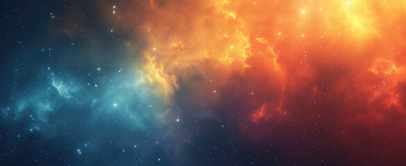 Space background with nebula and stars. Universe with planets and lots of lights.