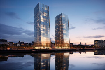 Imposing IJ Towers: An Epitome of Modern Architectural Prowess in Amsterdam's Skyline