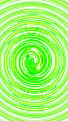 Green white swirl circle background. Abstract geometric backdrop. Glitch Art trippy digital wallpaper. Summer spring color texture. Metaverse space. Cyber network. neon light. Card. Energy efficiency.