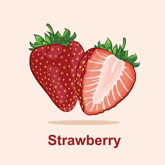 strawberry on white