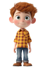 Cute Boy Happy Cartoon Character