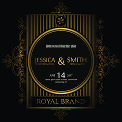 Golden Wedding Background.