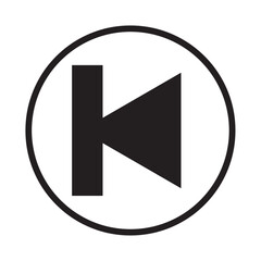 Play Button Flat Icon Isolated On White Background