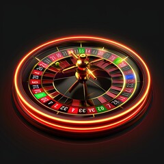 Naklejka premium Realistic 3d spinning fortune wheel, lucky roulette vector illustration