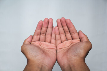 Muslim hand praying