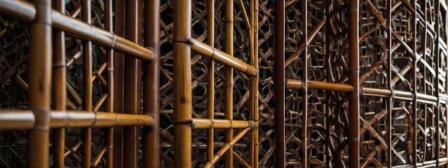 Intricate bamboo lattice pattern for a stylish and modern look.
