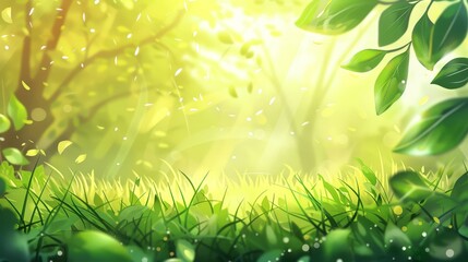 frische, und grüne Frühlingsszene