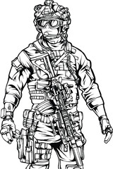 vector us army soldier military