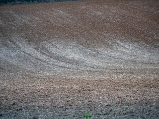 Feuchter Ackerboden nach vielem Regen