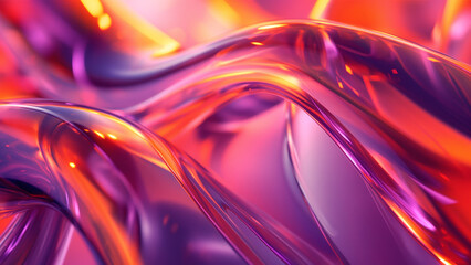 3D Abstract Glass Fluid Background