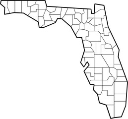 outline drawing of florida state map.