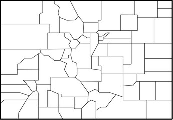 outline drawing of colorado state map.