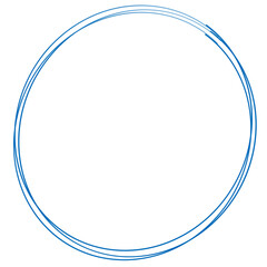 blue round frame