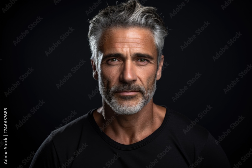 Poster detailed image of a man with a beard. ideal for grooming products advertisement