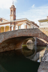 Bridge of Sbirri in Comacchio, Italy
