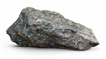 Fototapeta premium A large rock sitting on a white surface. Ideal for backgrounds or textures