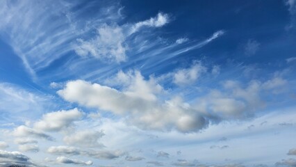 Fototapeta premium blue sky background with white clouds. Sky background with white clouds.