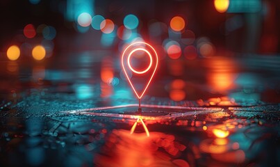 pin location icon for navigation or map, Generative Ai