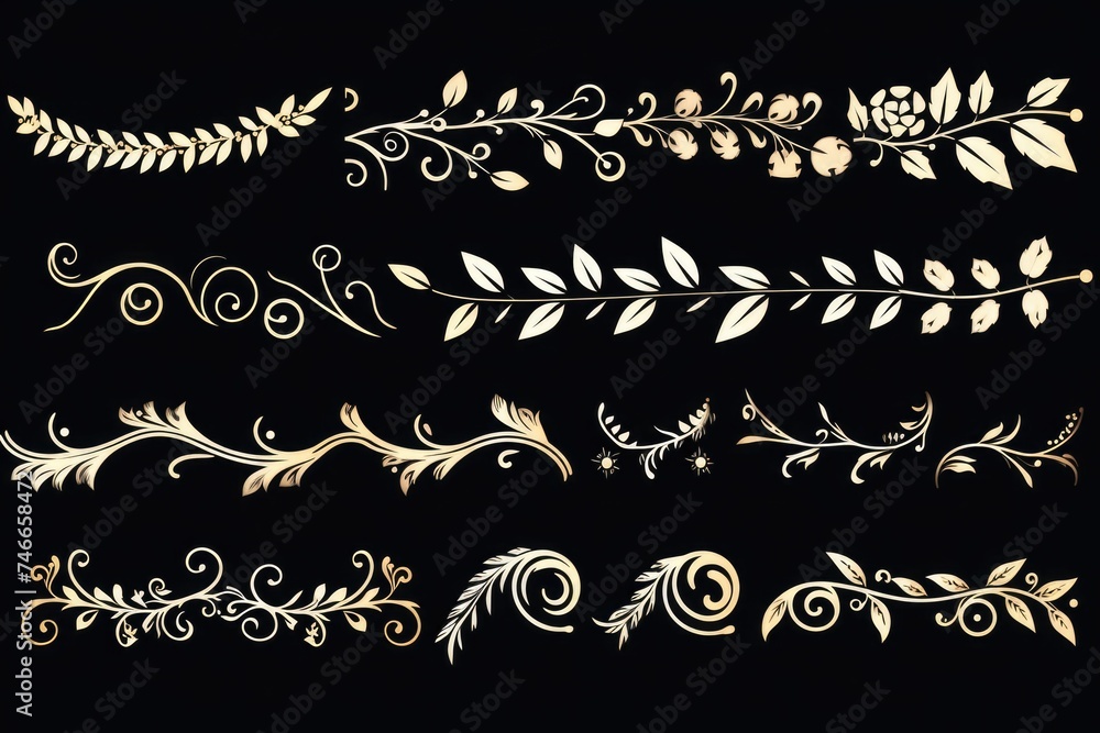 Poster Stylish and elegant design elements, perfect for various projects