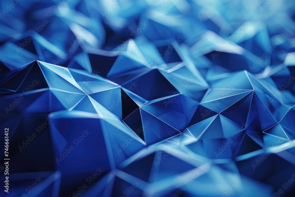 Poster A bunch of blue cubes stacked on top of each other. Suitable for abstract concepts