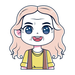 Vector Cute Old Woman Avatar Grandmother Character Illustration Isolated