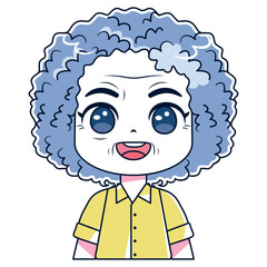 Vector Cute Old Woman Avatar Grandmother Character Illustration Isolated