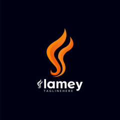 simple letter Flamey  F Fair logo Design