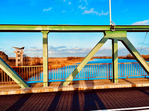 Bridge and river on the border of two countries
