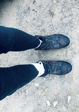 Traveling in the mountains with wet shoes