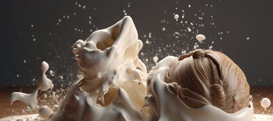 splash wave of vanilla chocolate milk ice cream 9