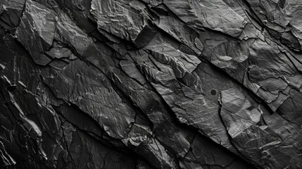 A striking black and white photo of a textured rock face. Perfect for adding a natural element to your design projects
