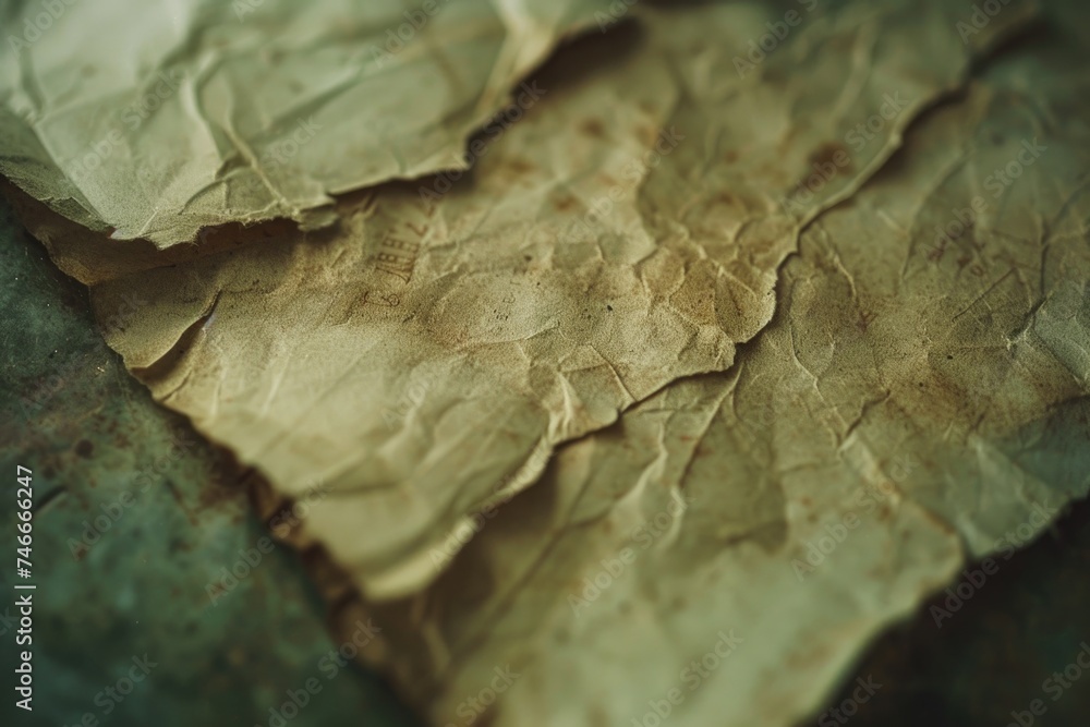 Poster close up shot of a piece of paper on a table, suitable for various business or office concepts