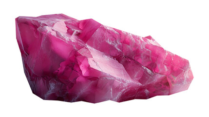 Fototapeta premium Pink color stone on a transparent background. Stone png