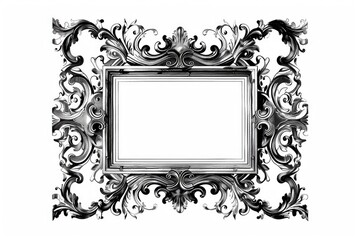 Classic black and white picture frame. Suitable for home decor projects