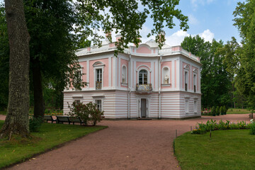 Peter III Palace in the Oranienbaum Palace and Park Ensemble on a sunny summer day, Lomonosov, St. Petersburg, Russia