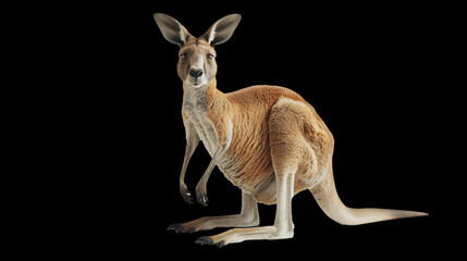 Majestic Kangaroo in a Midnight Pose