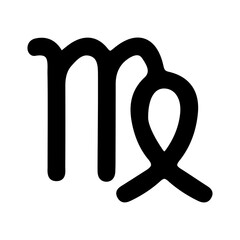 Virgo Zodiac clip art typography design on plain white transparent isolated background for card, shirt, hoodie, sweatshirt, apparel, tag, mug, icon, poster or badge